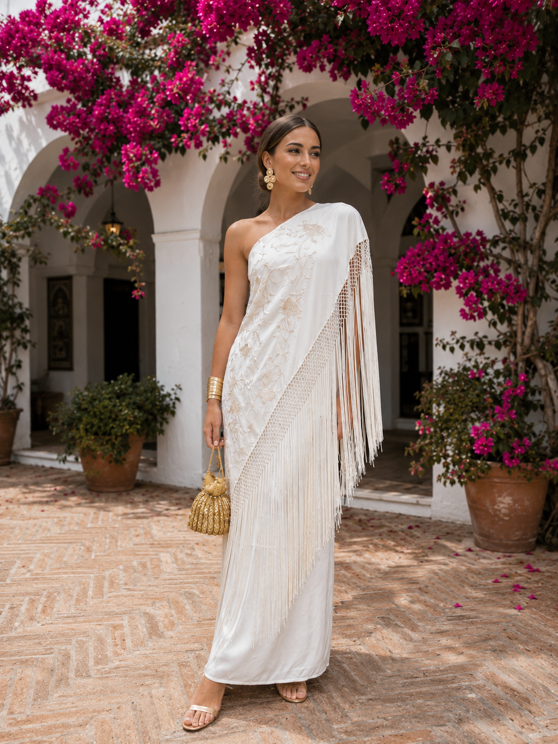 Vestido Pastora Beige
