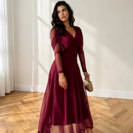 Vestido Talía Rojo Vino