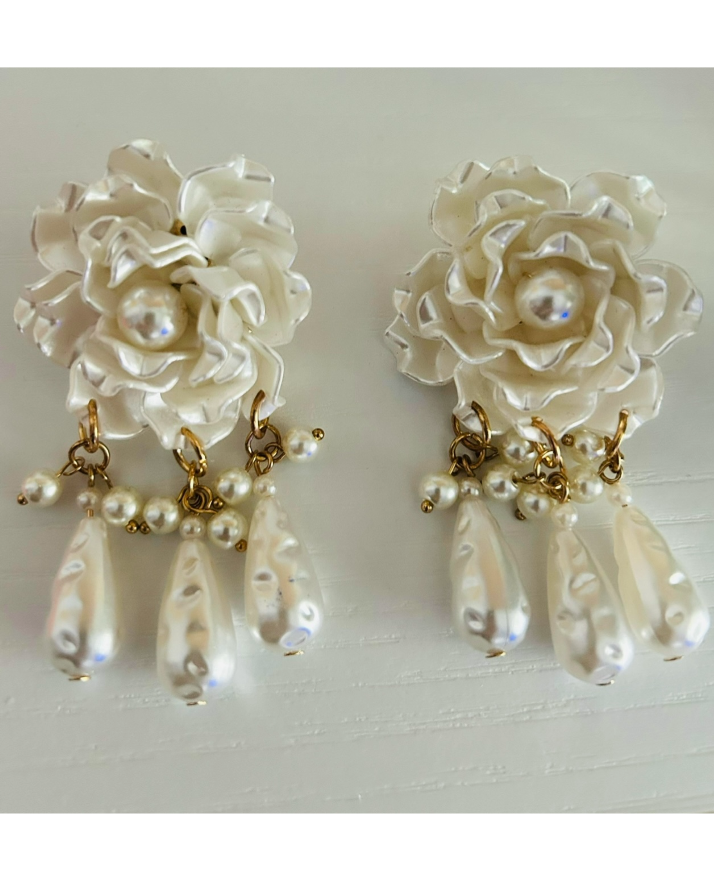 Pendientes Rosa Blanca