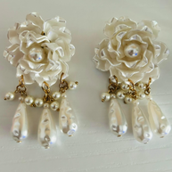 Pendientes Rosa Blanca