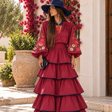 Blusa Lía Burdeos