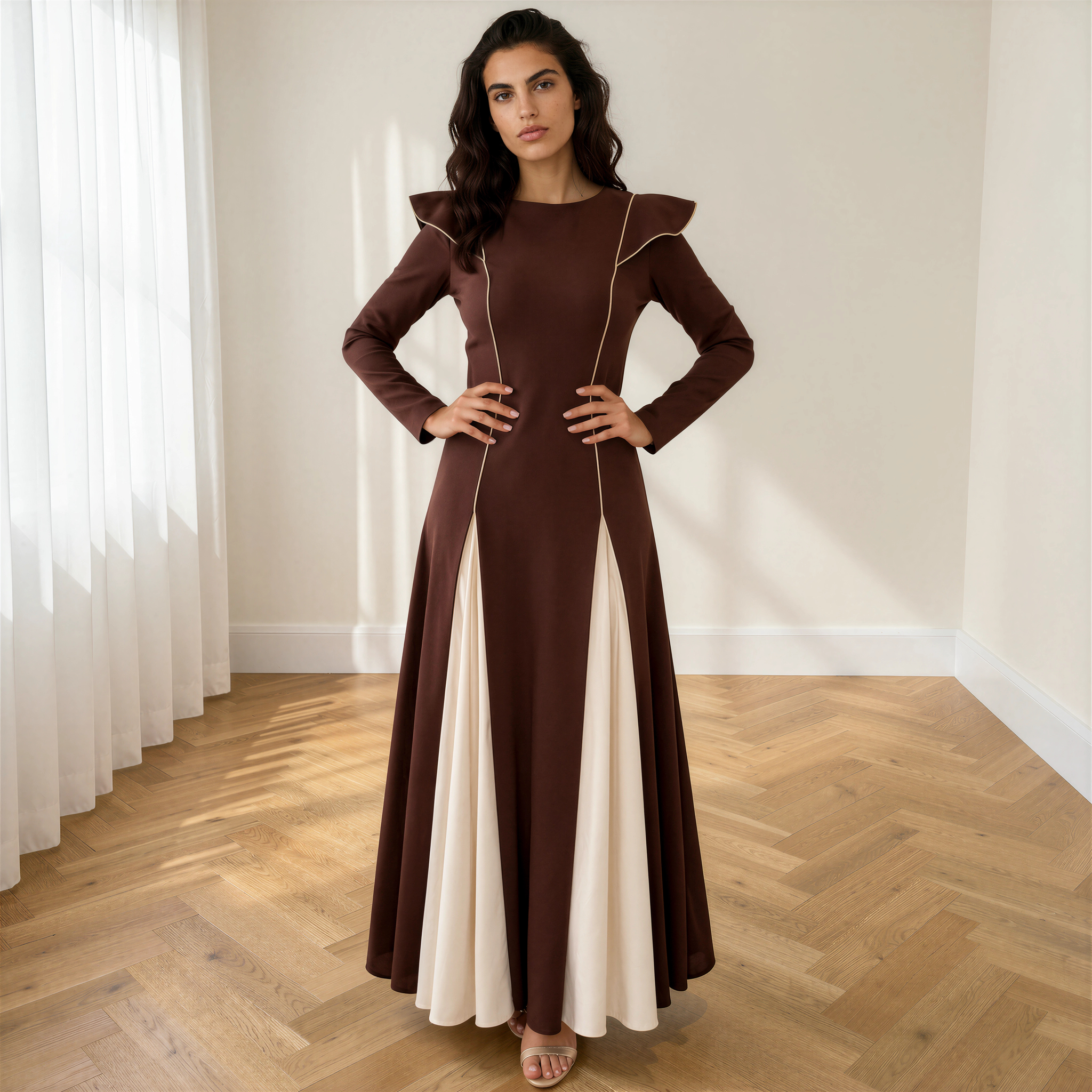 Vestido Martina Marrón