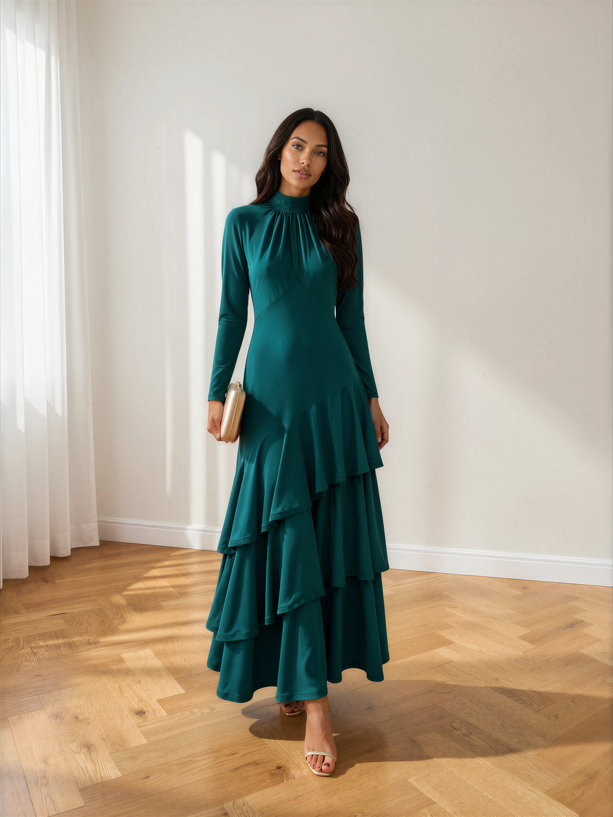 Vestido Carolina Petróleo