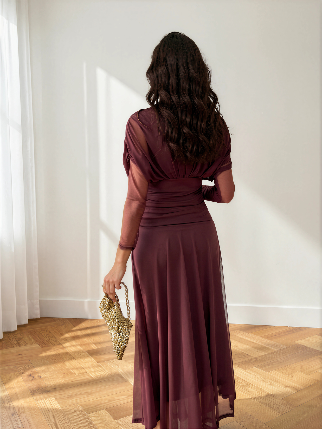Vestido Talia marrón chocolate