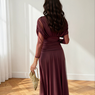 Vestido Talia marrón chocolate