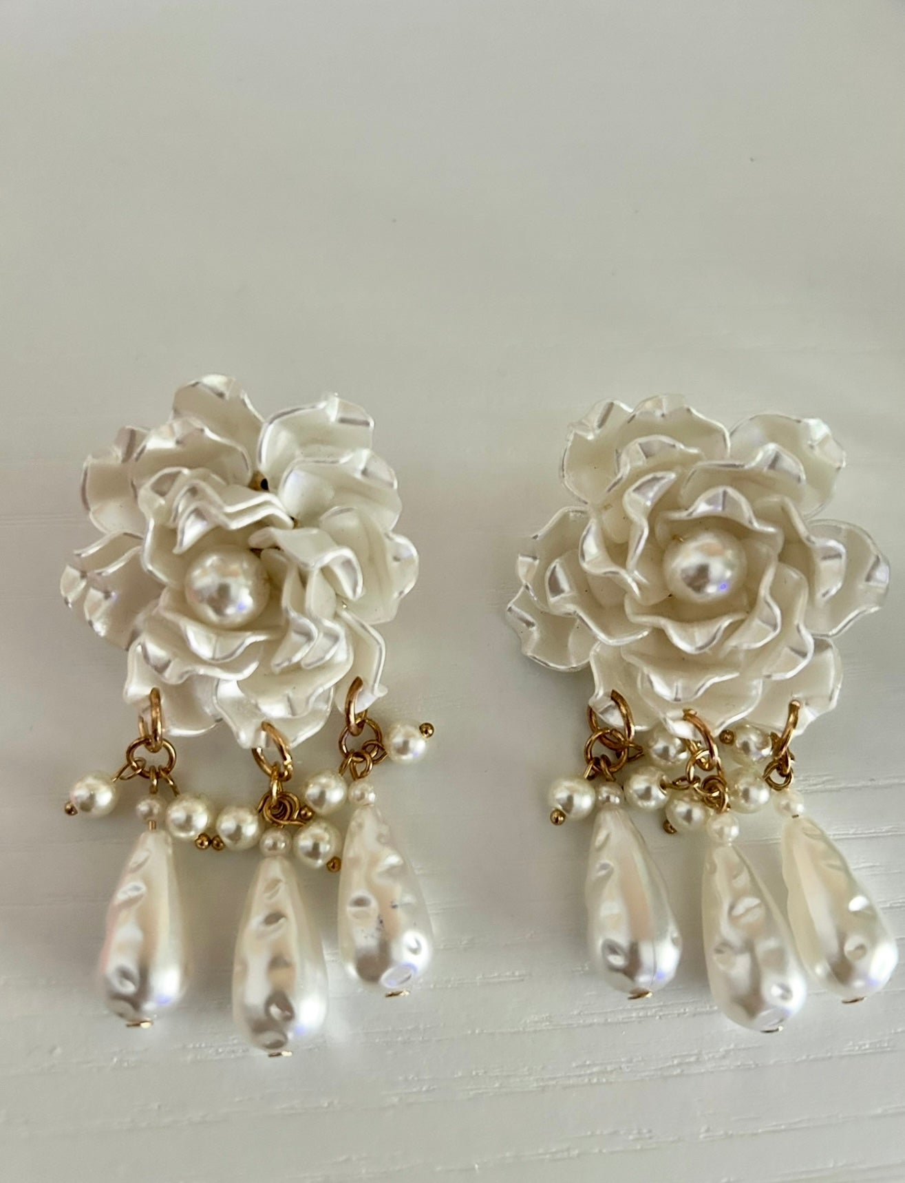 Pendientes Rosa Blanca