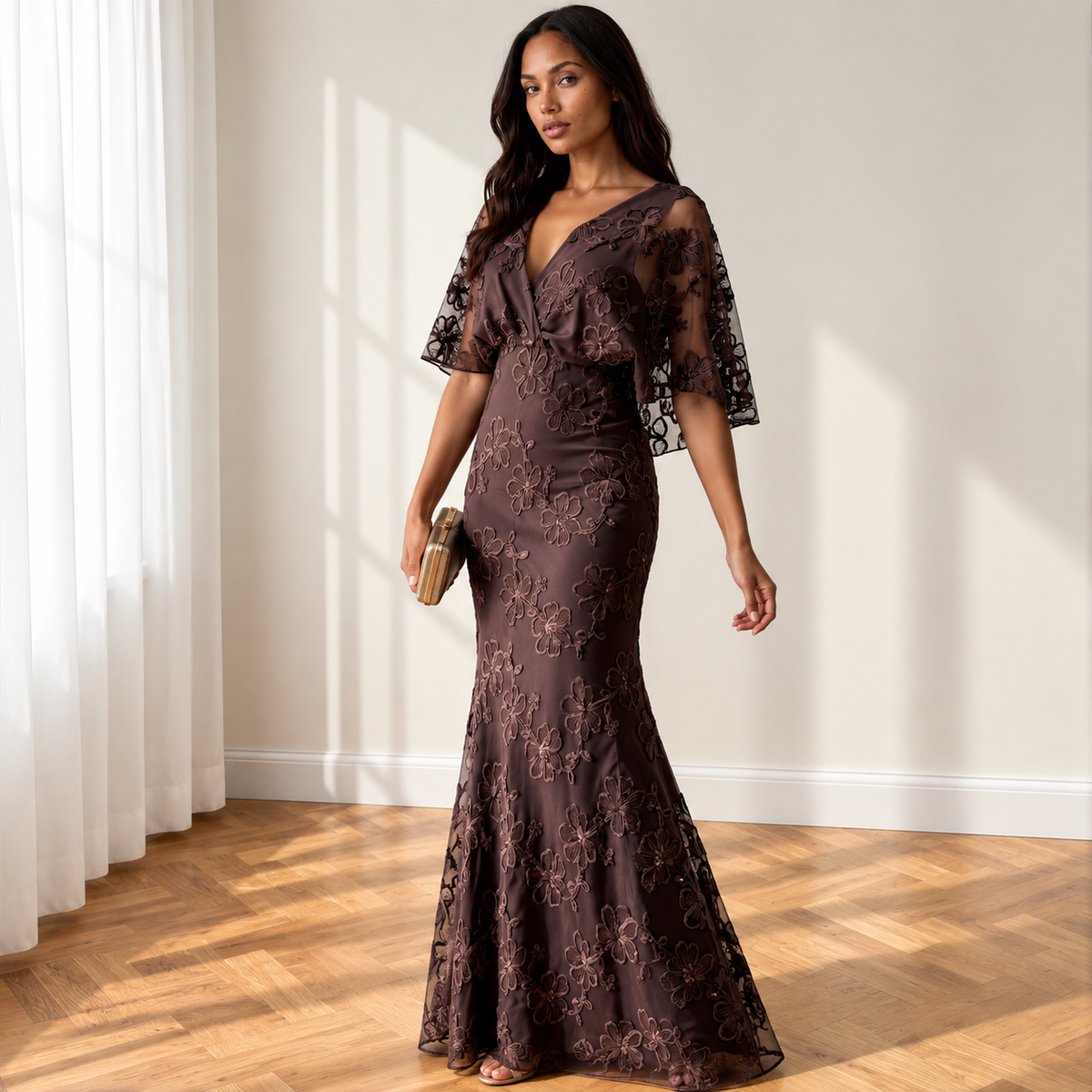Vestido Parsida marrón