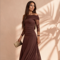 Vestido Teresa Marrón