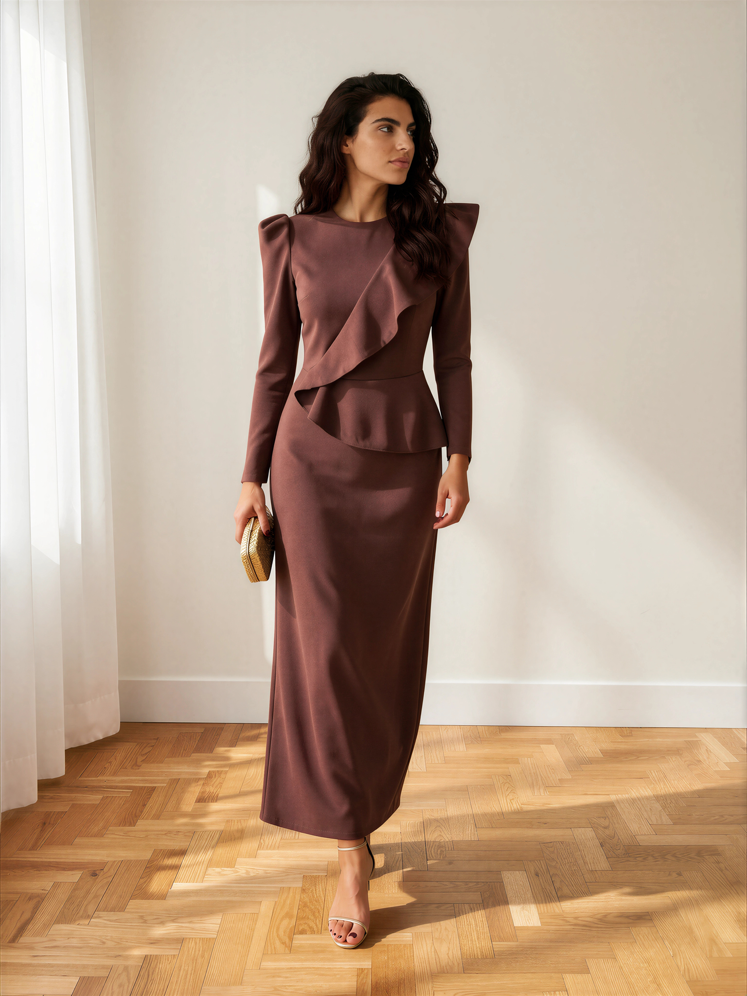 Vestido Allegra Marrón
