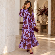 Vestido Mercedes Lila&Burdeos