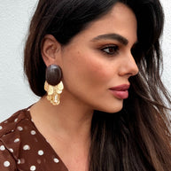 Pendientes Jara marrón