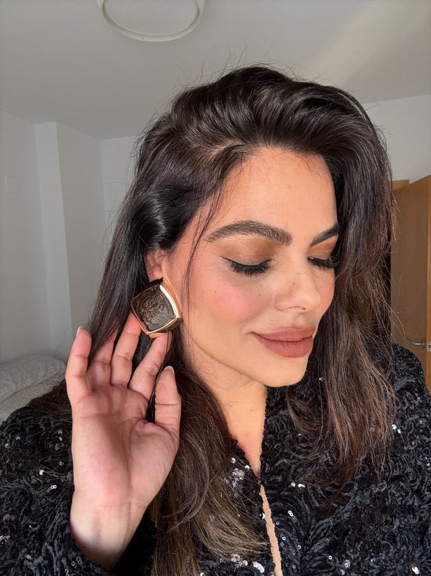 Pendientes Kristine Marrón