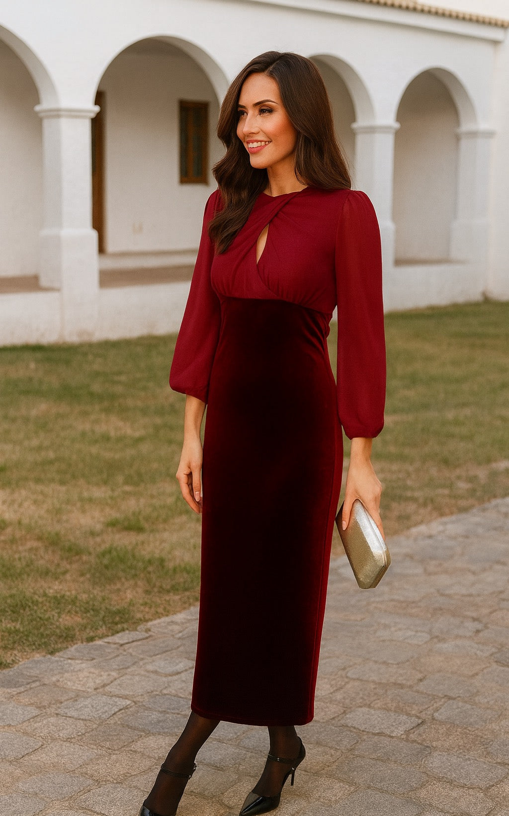 Vestido Layla Burdeos