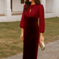 Vestido Layla Burdeos