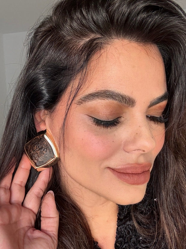 Pendientes Kristine Marrón