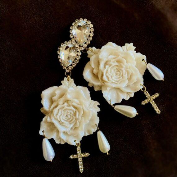 Pendientes Rosa Yeray Blanco