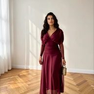 Vestido Talía Rojo Vino