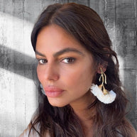 Pendientes claveles Blancos