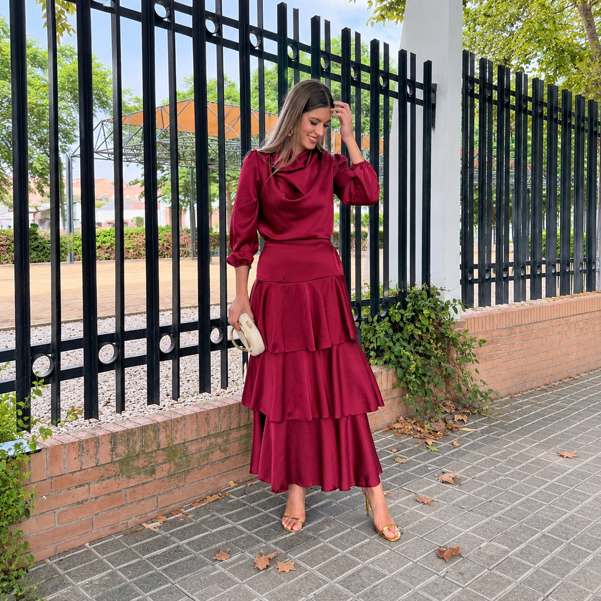 Conjunto Emily Burdeos