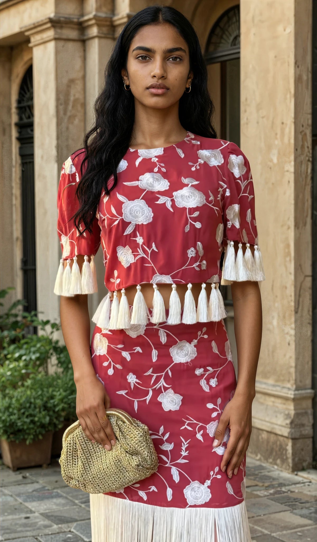 Conjunto Lolita teja Rojizo
