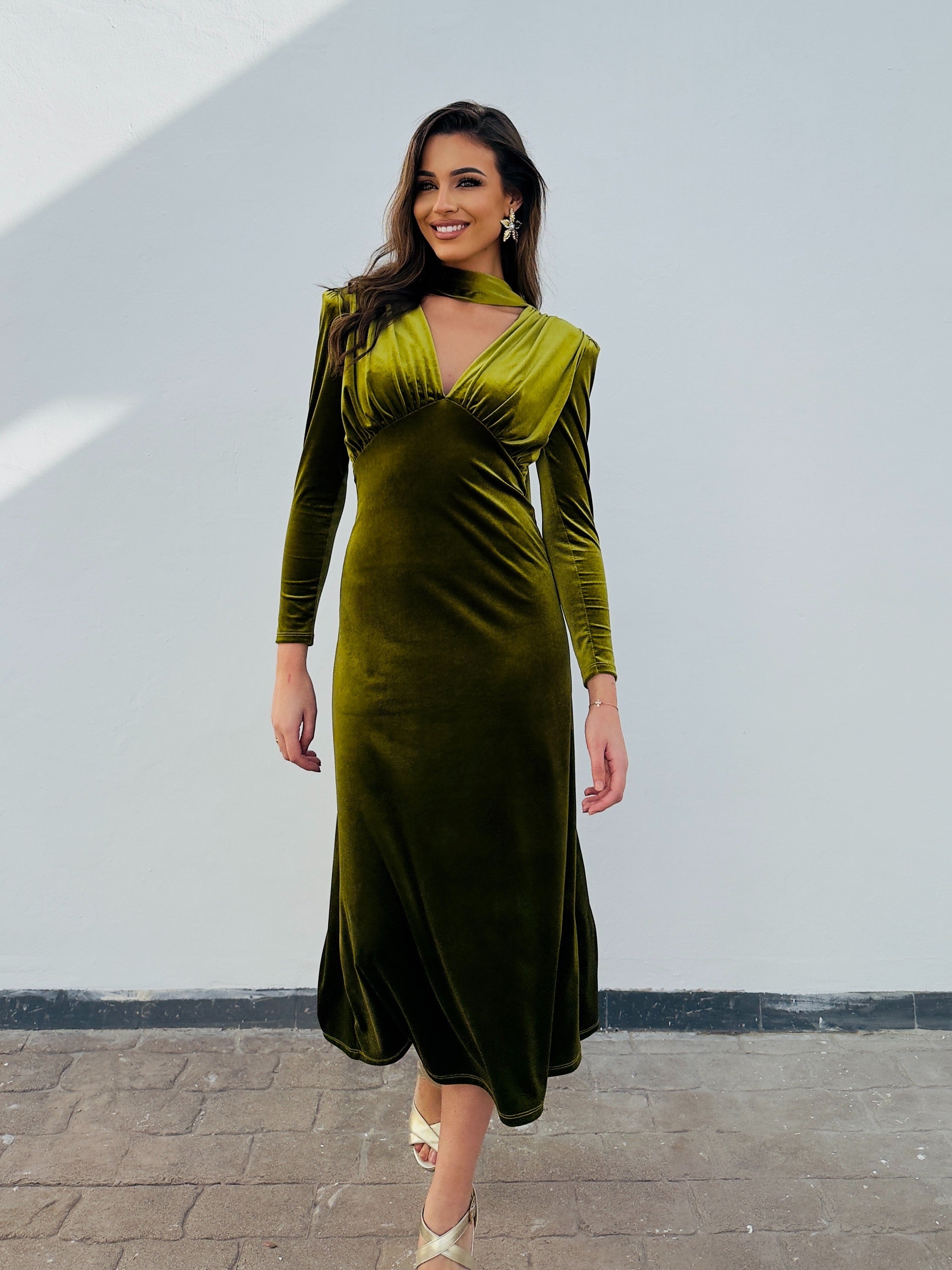 Vestido Nizar pistacho