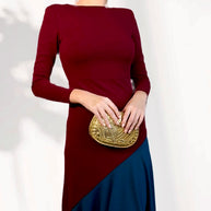 Vestido Clarisa Azul / Burdeos