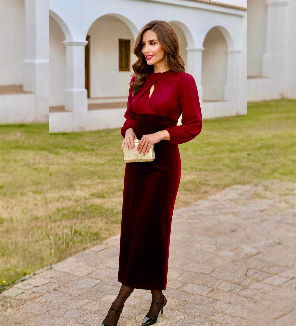 Vestido Layla Burdeos