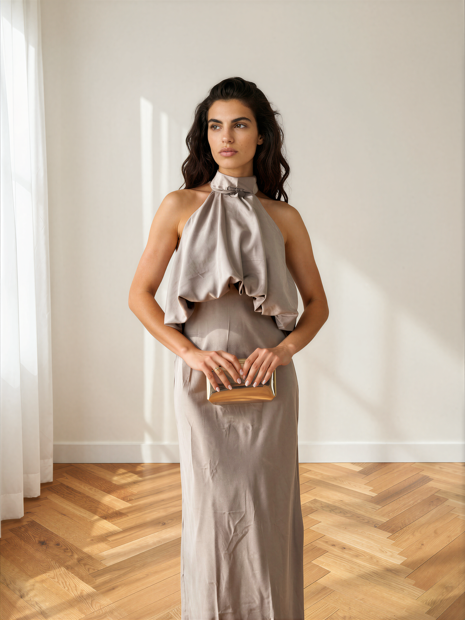 Vestido Sibila champán
