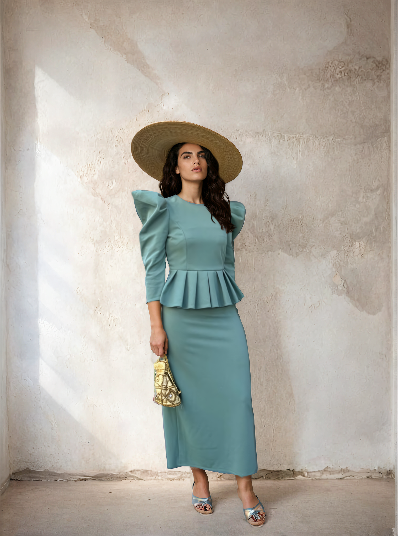 Vestido Irina verde agua