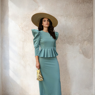 Vestido Irina verde agua
