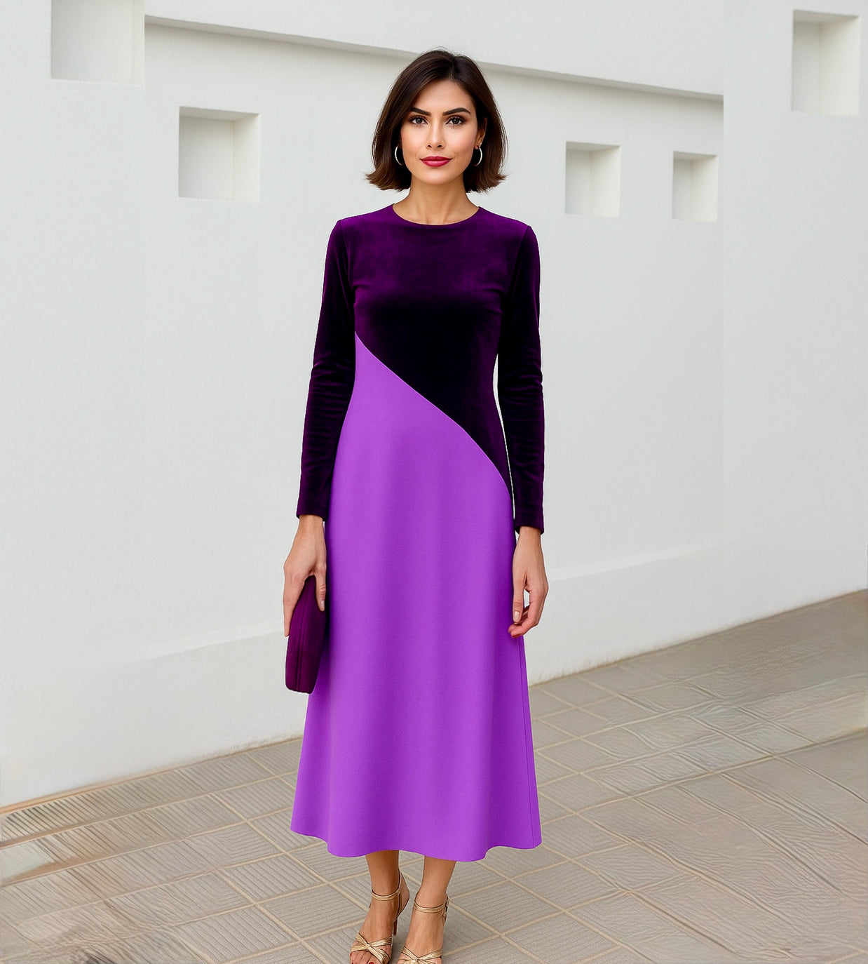 Vestido Camelia Malva