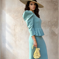 Vestido Irina verde agua