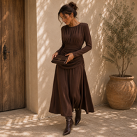 Vestido Avelin marrón