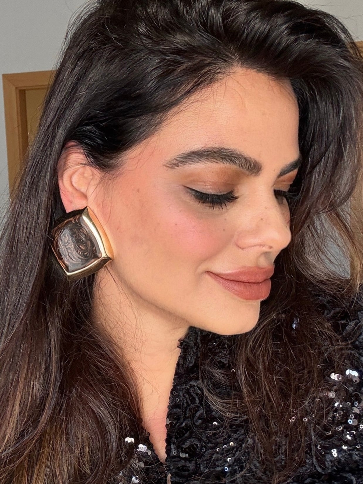 Pendientes Kristine Marrón