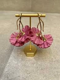 Pendientes Claveles rosas