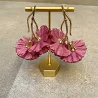 Pendientes Claveles rosas