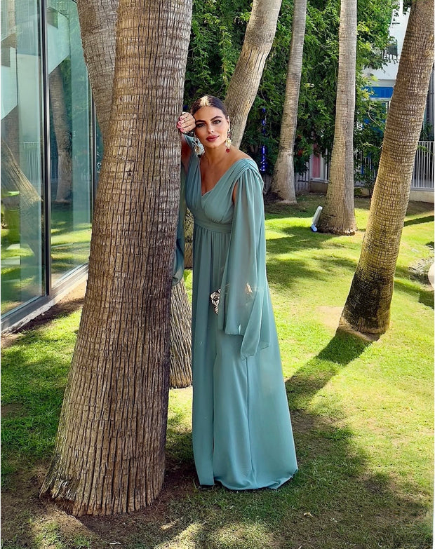 Vestido Telma Agua Marina
