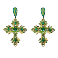 Pendientes Cruz Zoria Verdes