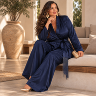 Traje Amanda Flecos Marino