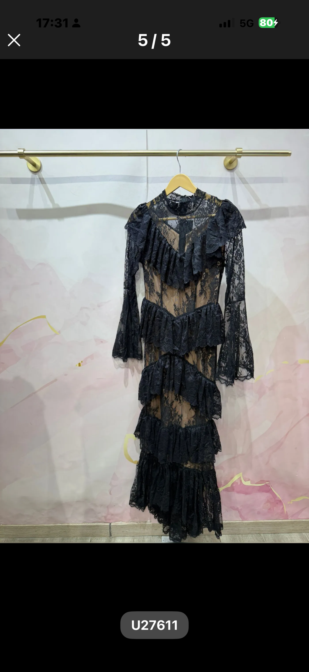 Vestido Mariana Encaje volantes