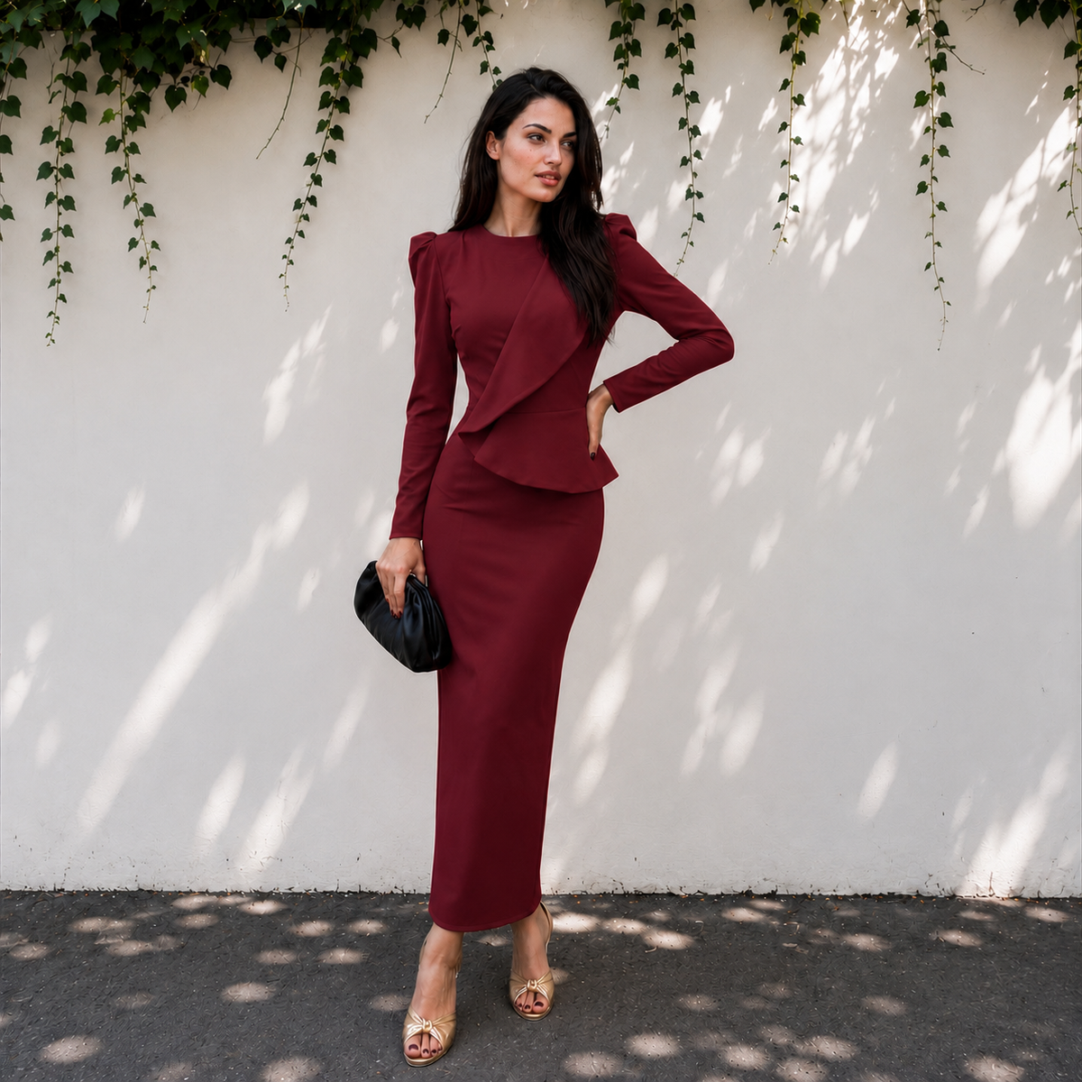 Vestido Allegra Burdeos