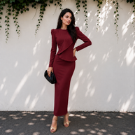 Vestido Allegra Burdeos