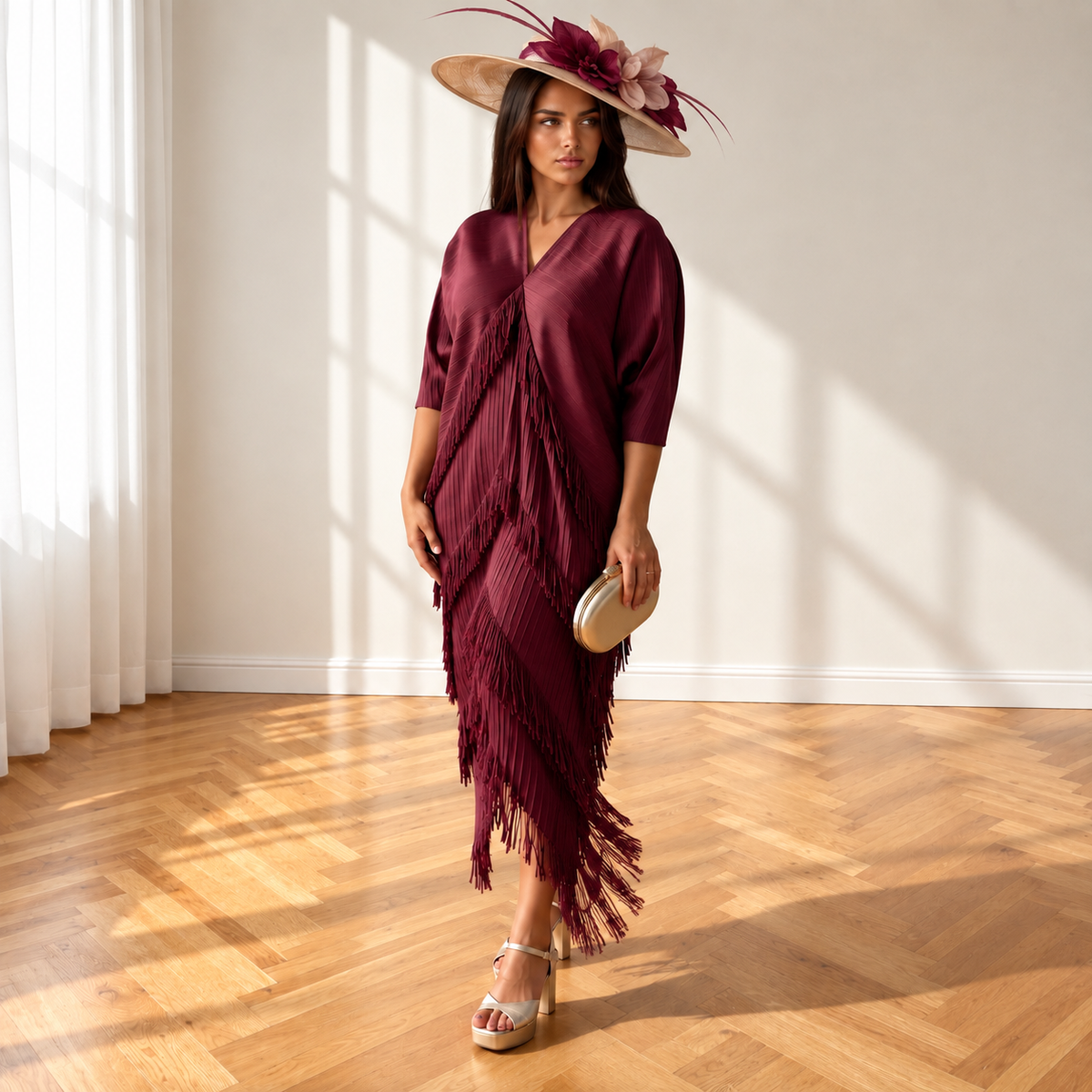 Vestido Etenia Burdeos