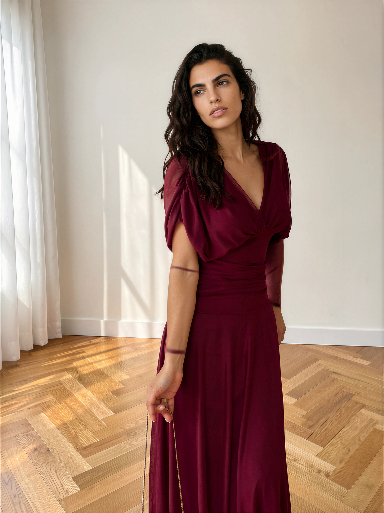 Vestido Talía Rojo Vino