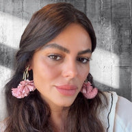 Pendientes Claveles rosas