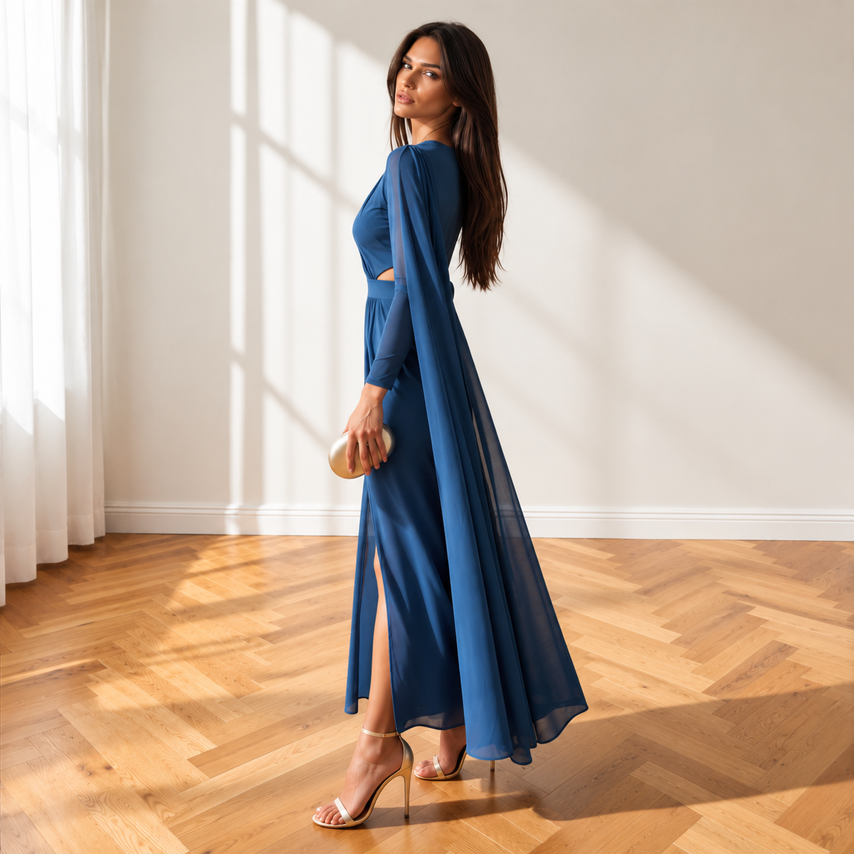 Vestido Troya petróleo