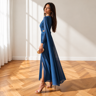 Vestido Troya petróleo