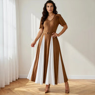 Vestido Curve camel
