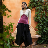 Vestido Slam tricolor escote V