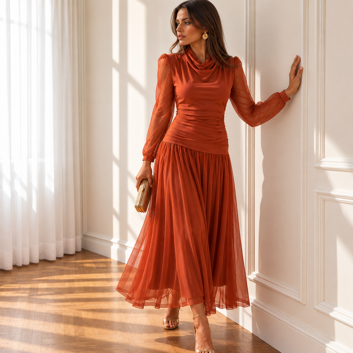 Vestido Stella Teja